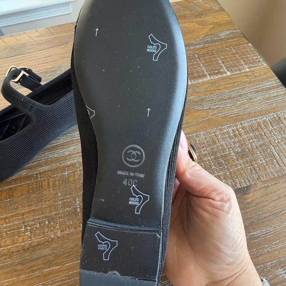 Chanel Black Mary Jane ballet Flats size 40 - Picture 5 of 8